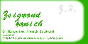 zsigmond hanich business card